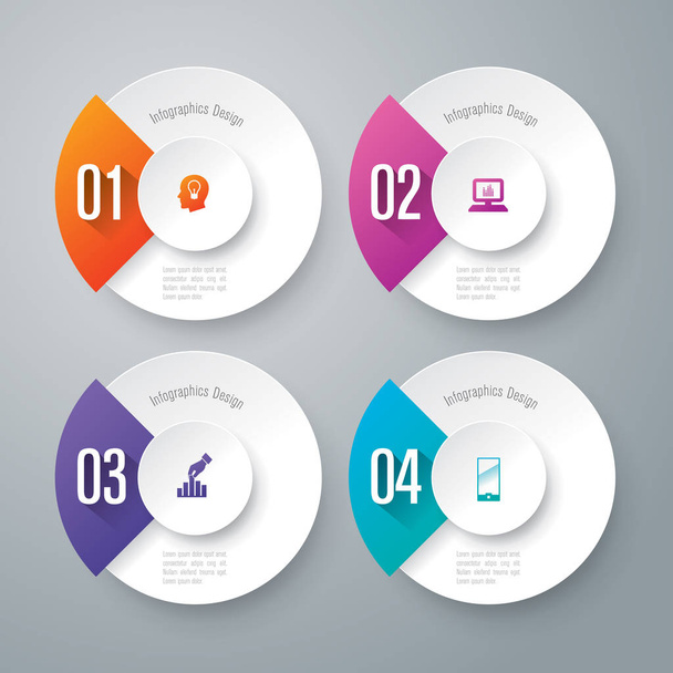 Infographic design vector and business icons. - Vetor, Imagem