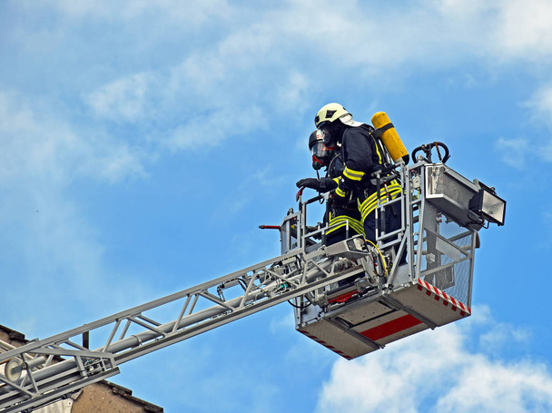 Пожежники на драбині
  - Фото, зображення