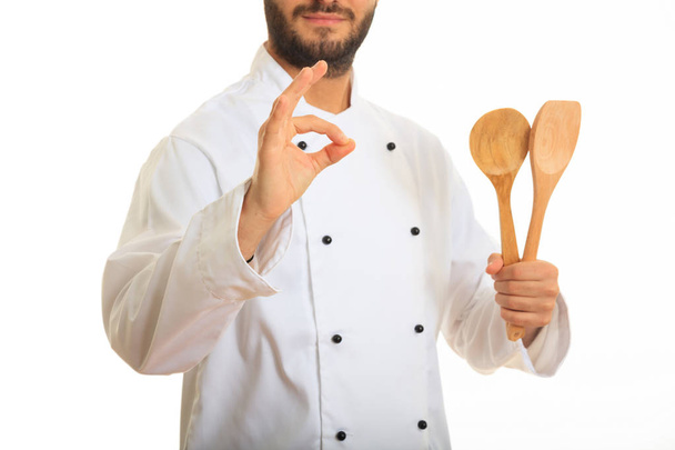 Chef isolé sur fond blanc
 - Photo, image