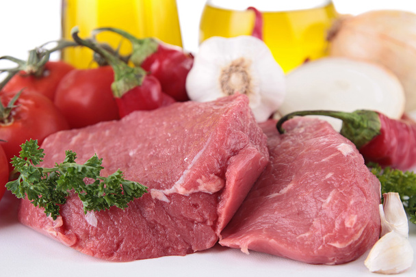 Raw meat and ingredient - Photo, Image
