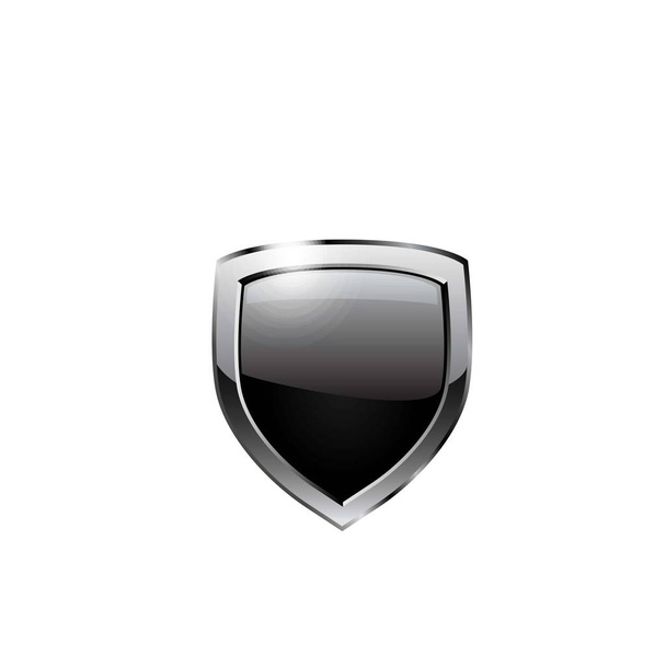 Black shield. Vector - Vector, Image