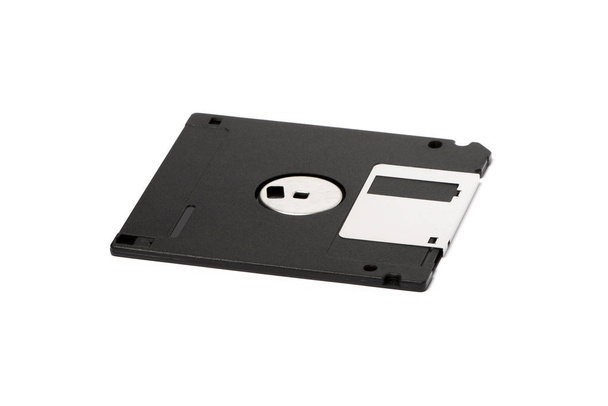 Une disquette noire et argent
 - Photo, image