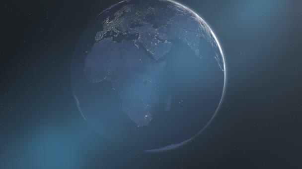 Gece ışıkları Afrika ve Europe (25fps) - Video, Çekim