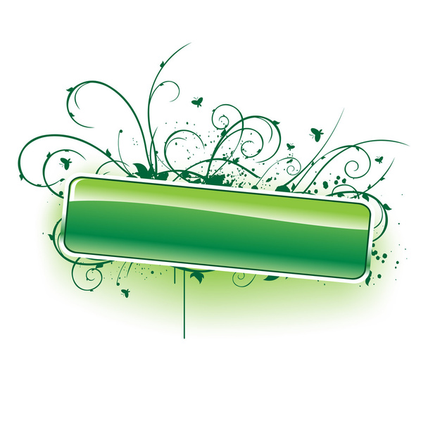 Botão verde brilhante
 - Vetor, Imagem