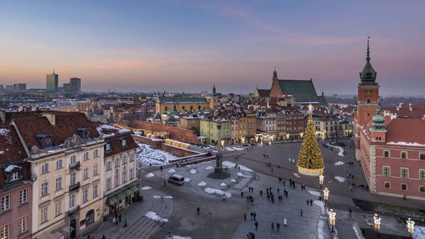 Старе місто та Королівський замок у Варшаві  - Фото, зображення