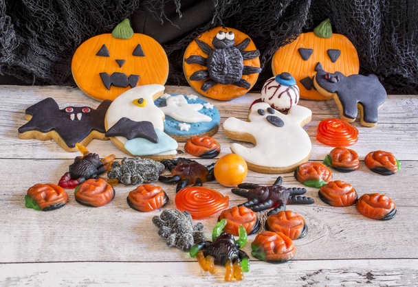 Sweet homemade halloween koekjes - Foto, afbeelding