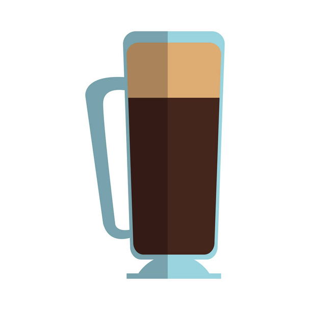 Isolated coffee glass design - Vector, Image