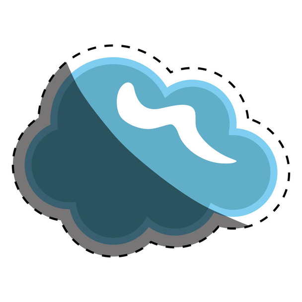Símbolo clima nuboso
 - Vector, imagen