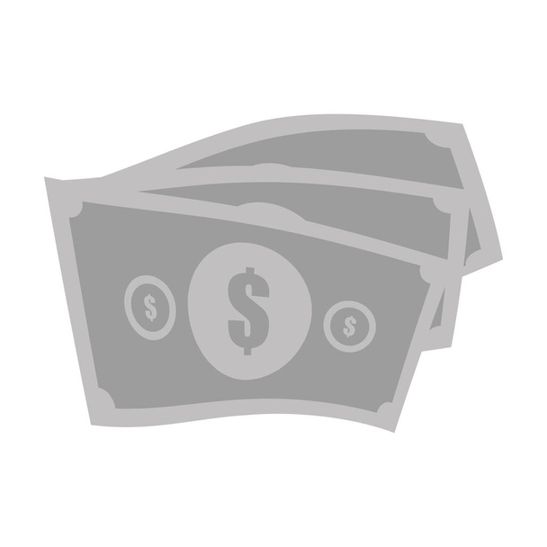 rahaa laskut käteinen dollari harmaa väri
 - Vektori, kuva