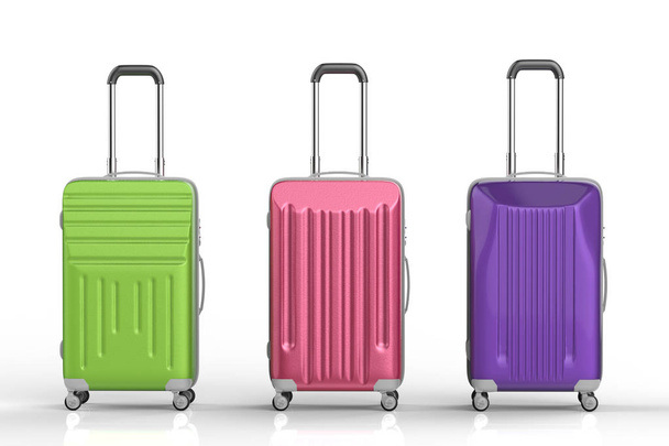 tres maletas duras
 - Foto, imagen
