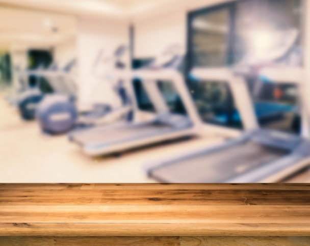 wooden floor with workout gym background - Photo, Image