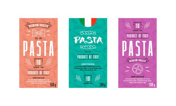 Set of templates label for pasta - Vector, afbeelding