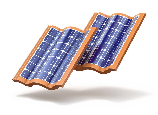 concept de tuiles de toit solaire
  - Photo, image
