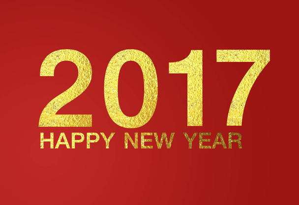 Frohes neues Jahr 2017 auf grünem Bokeh-Hintergrund.  - Foto, Bild
