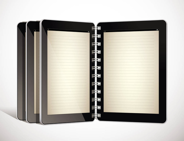 Tablet as electronic book - concept - Vector, afbeelding