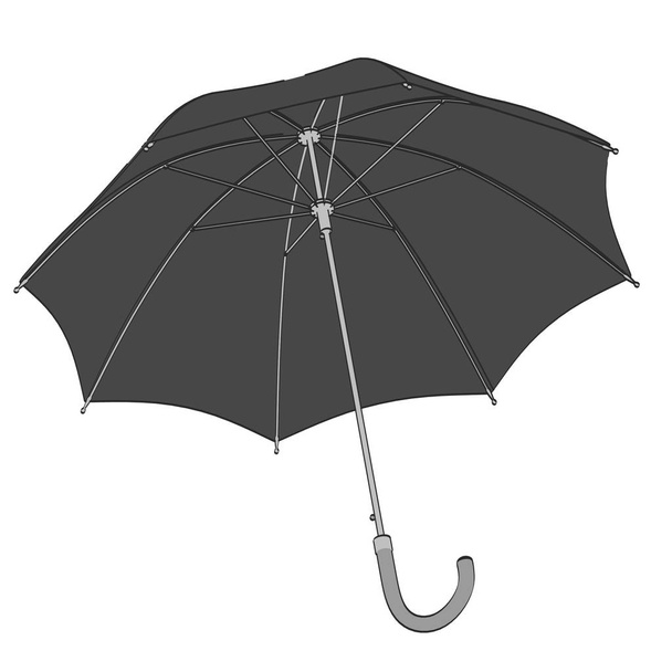 2d Cartoon-Illustration des Regenschirms - Foto, Bild