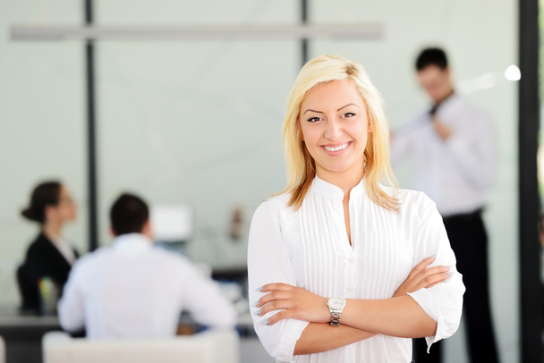 Blonde business woman in office - Photo, Image