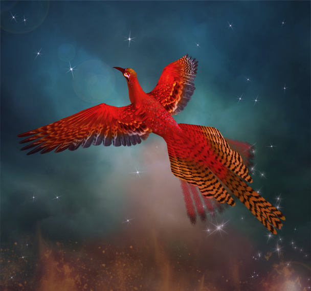 Phoenix repül át az égen - Fotó, kép