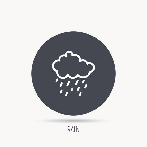 Rain icon. Water drops and cloud sign. - Vector, Image