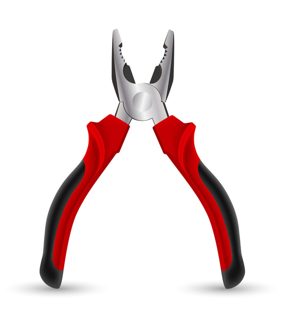Vector Pliers on white background. Professional tool - Vector, Image