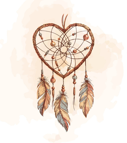 Dreamcatcher Heart illustration - Vector, Image