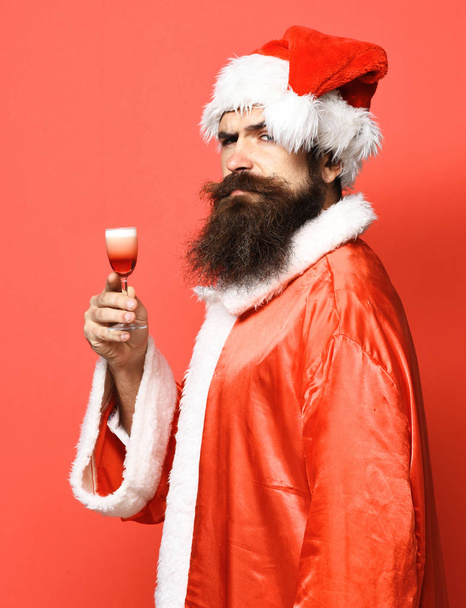 handsome bearded santa claus man - Fotoğraf, Görsel