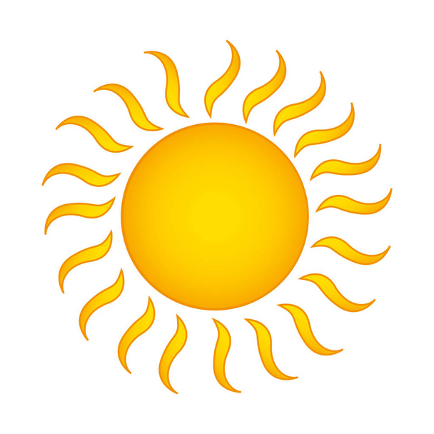 verano sol aislado icono
 - Vector, imagen
