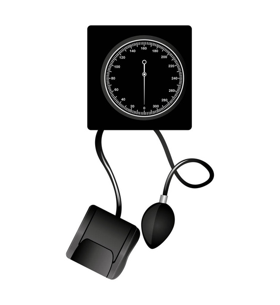 Manómetro de presión arterial icono aislado
 - Vector, imagen