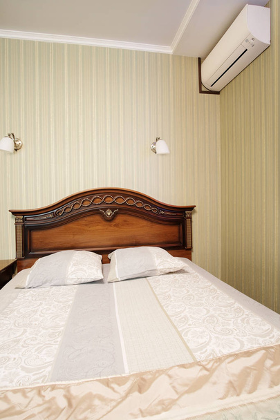 Interior of a hotel bedroom - Fotoğraf, Görsel