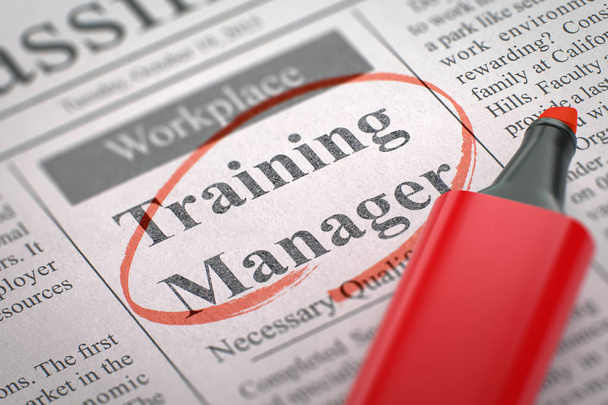 Were Hiring Training Manager. 3D. - Photo, Image