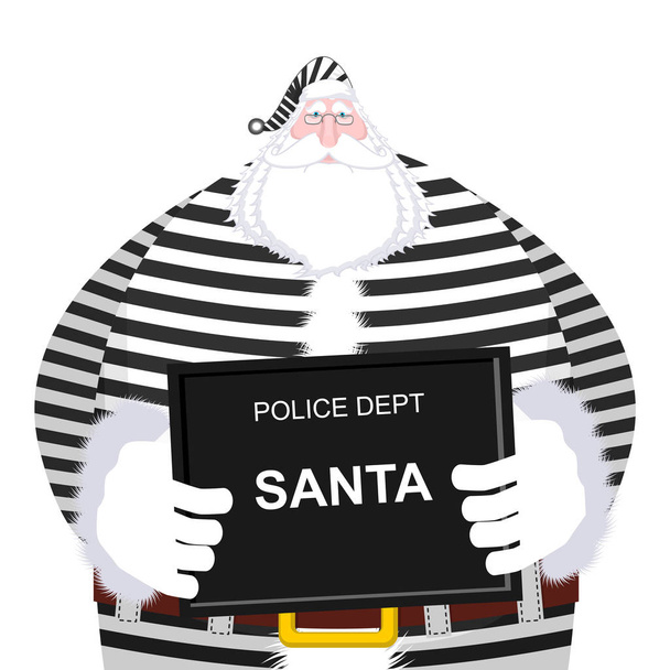 Bögrék Santa Claus, Rendőrkapitányság. Karácsonyi bögre shot. AR - Vektor, kép