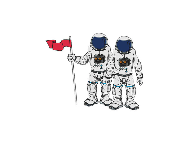 Eristetty astronautti sarjakuva suunnittelu
 - Vektori, kuva