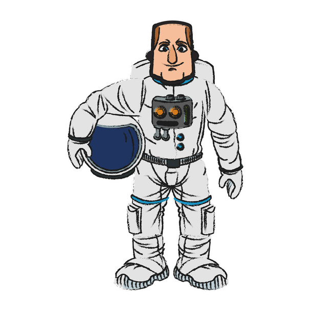 Eristetty astronautti sarjakuva suunnittelu
 - Vektori, kuva