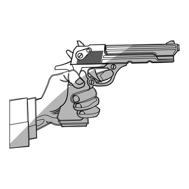 Conception de pistolet isolé
 - Vecteur, image