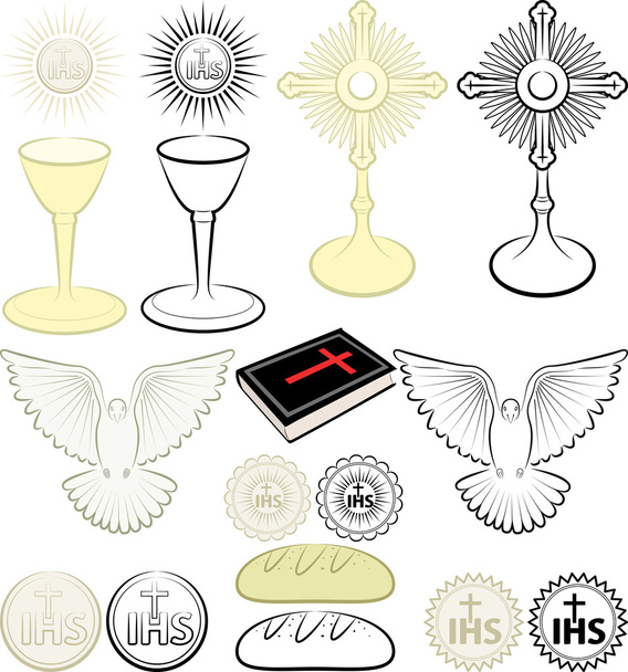 symbolen van het christendom - Vector, afbeelding