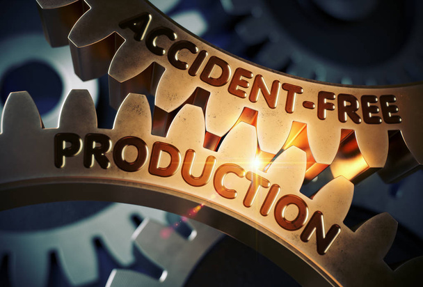 Accident-Free Production. 3D. - Photo, Image