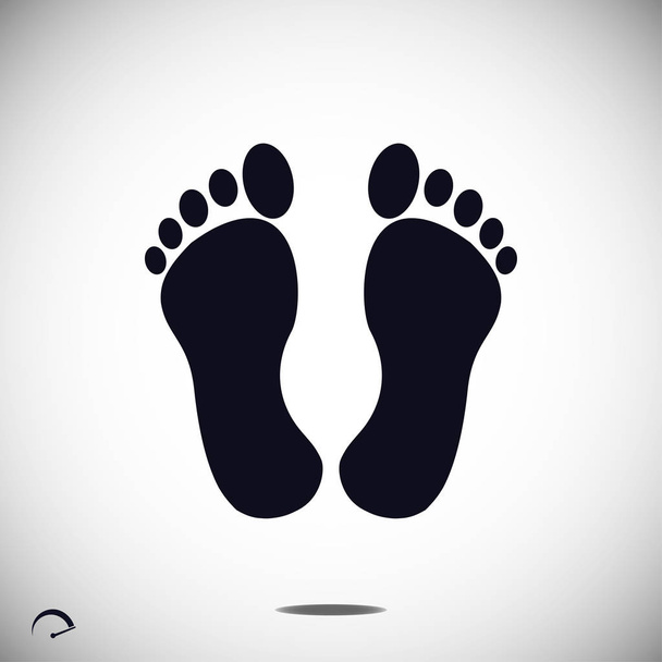 feet flat icon - Vektor, obrázek