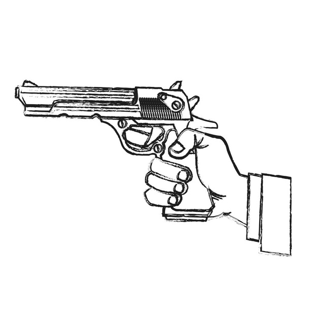 Elszigetelt pisztoly design - Vektor, kép