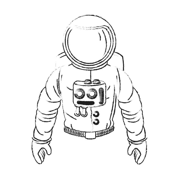 Conception isolée de dessin animé astronaute
 - Vecteur, image