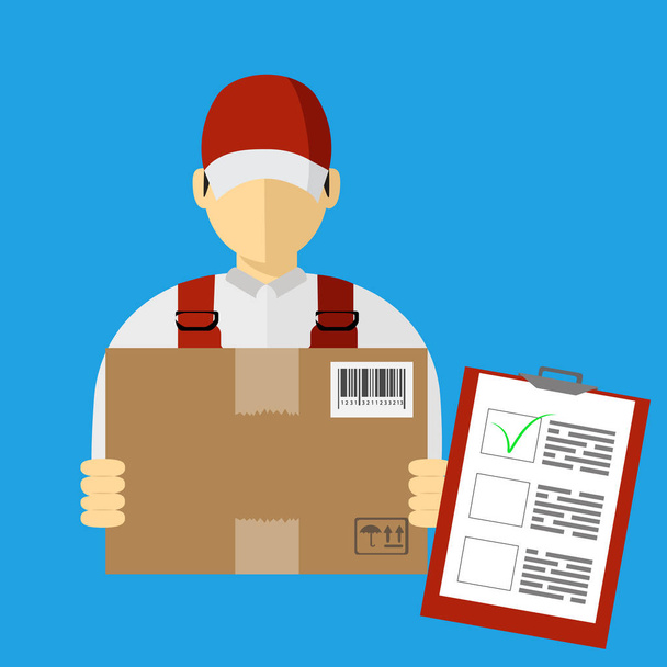 Vector illutration of fast delivery service. Express delivery concept - Vector, Image