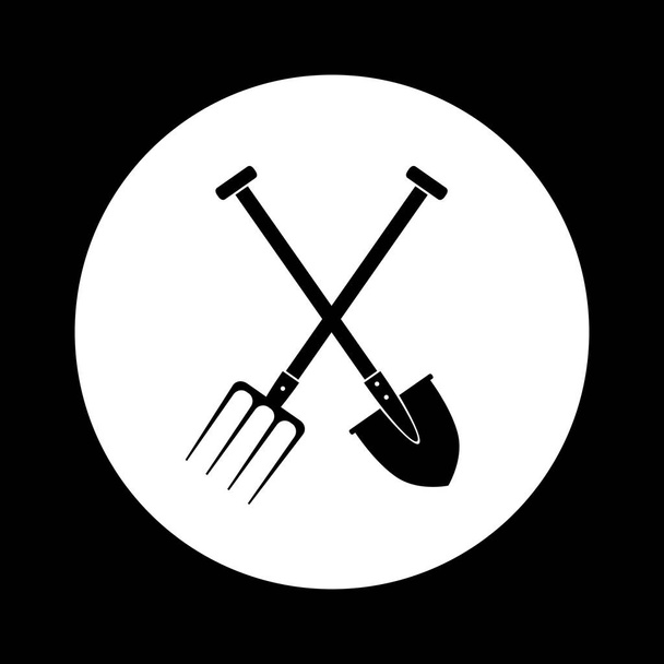 Černá a bílá zahradní ikona  - Vektor, obrázek
