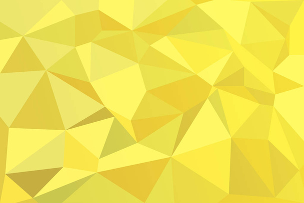 Geometric yellow background with triangular polygons. Abstract design. Vector illustration. - Vector, Image