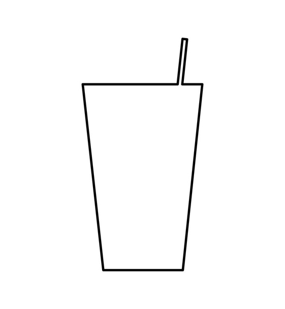 glas drinken geïsoleerde pictogram - Vector, afbeelding