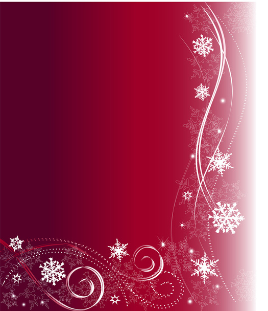 赤いクリスマス背景 - ベクター画像