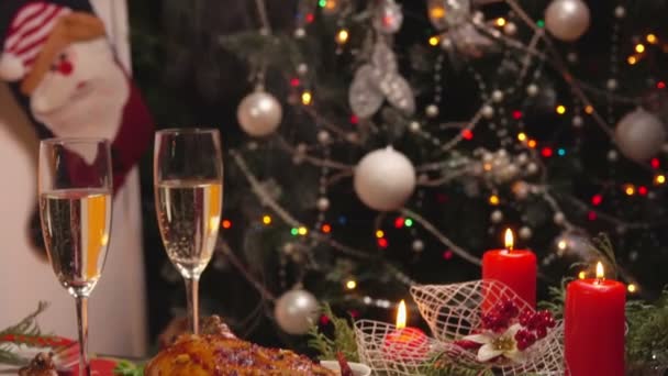 New Year festive table - Footage, Video