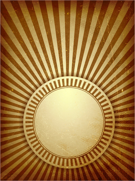 Brown grunge light rays background - Vecteur, image