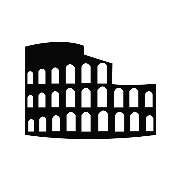 Roman Coliseum rauniot maamerkki siluetti
 - Vektori, kuva