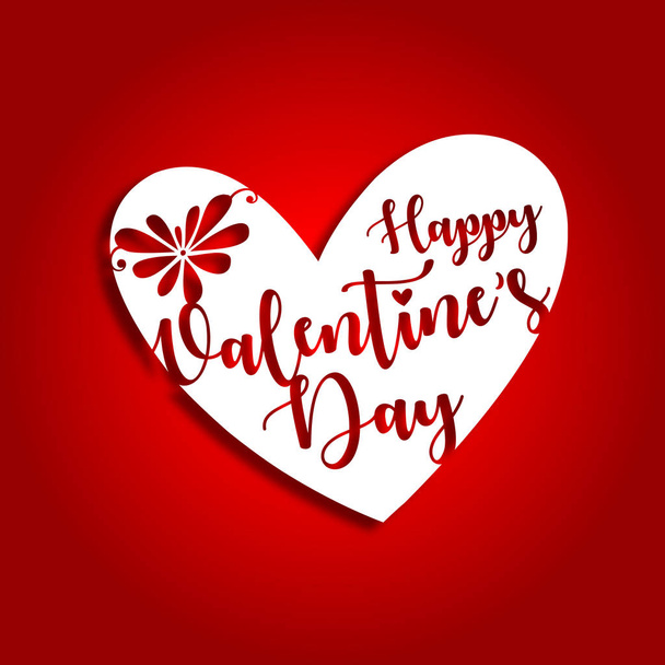 happy valentines day greeting card vector illustration - ベクター画像