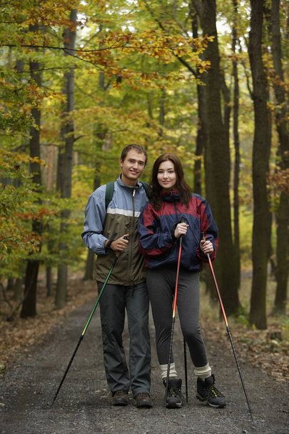 couple on walking trail - Photo, Image