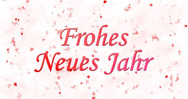 Ευτυχισμένο το νέο έτος κείμενο στα Γερμανικά «Frohes neues Jahr» σε λευκό φόντο - Φωτογραφία, εικόνα